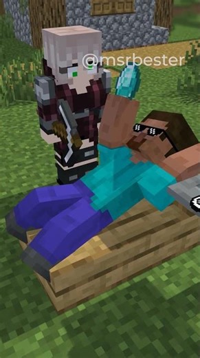 Hypnotized Pillager Girl - Minecraft Animation #shorts #minecraft