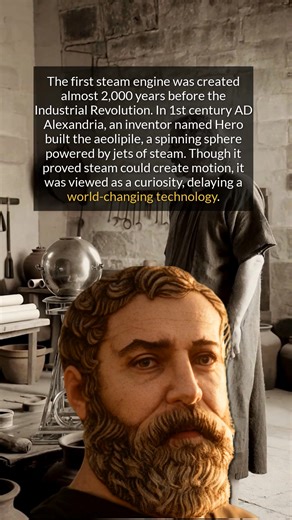12K views · 196 reactions | The ancient Greeks invented a steam engine nearly 2,000 years before the Industrial Revolution. | The History Page | Facebook