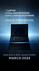 Ready for the dual #OLED screen adventure? ASUS will elevate your #multitasking game with this latest innovation. Get ready to experience #BeyondtheIncredible. #LetsDUOIt! #ASUSROGPHLaunchEvent | ASUS