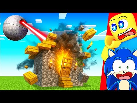 GIANT SUPERLASER vs SONIC'S MINECRAFT HOUSE