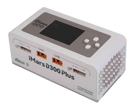 Gens Ace iMars D300 Plus G-Tech Smart Dual AC/DC Charger (White) (6S/16A) [GEA300WPLUS-UW]