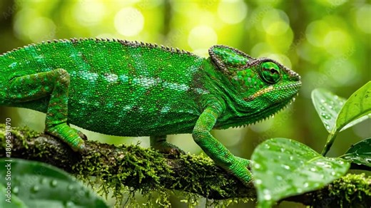 Intricate details of a lizard's scales and skin texture, highlighting the unique patterns and colors that define its species in the wild. macro shot, shallow depth of field, static
