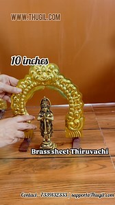 Handmade brass Thiruvachi / Prabhavali for Alangaram | Thugil Decorations