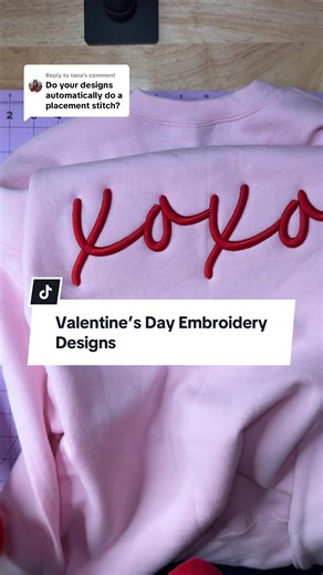 Replying to @tana These do! My 3D Puff designs that I create for sweatshirts are digitized with a placement stitch that tells you where to put the foam and a tackdown stitch to hold it in place. #machineembroidery #machineembroiderytips #embroiderymachine #embroiderytutorial #brothermachineembroidery