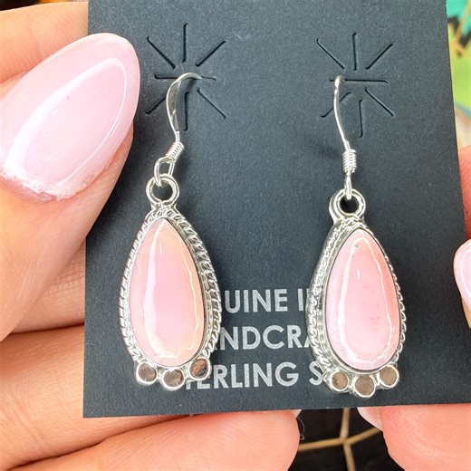 Handmade NAVAJO Pink CONCH Shell Earrings in Sterling Silver - Native American Jewelry - Etsy