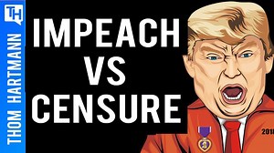 3.6K views · 140 reactions | Some are saying that a censure resolution would be more effective than an impeachment hearing in fear that unsuccessfully impeaching Donald Trump would lead to his victory in the upcoming 2020 elections. The key is not whether or not impeachment can succeed in the house, but whether or not it can wake up the American people to the crimes of Donald Trump. And impeachment has that kind of ability. | Thom Hartmann | Facebook