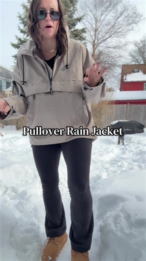 Stylish Pullover Rain Jacket for Spring