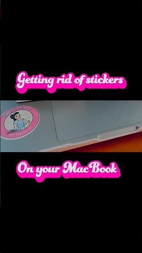 How to remove sticker/sticky residue from your MacBook/ Laptop EASILY‼️#lifehacks #youtubeshorts