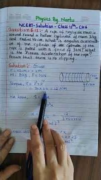 Q no 6.13 System of Particles and Rotational Motion Ncert Solutions #class11th #ncert #cbse #physics