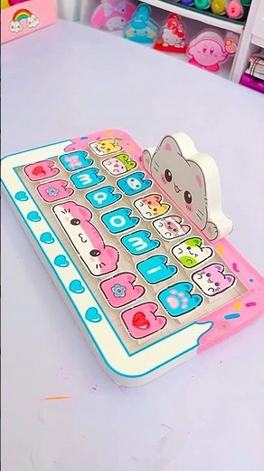 Diy cute paper keyboard #diy #keyboard #papercraft #viral #trending #youtubeshorts