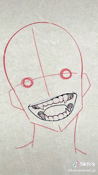 口のイラスト描き方チュートリアル