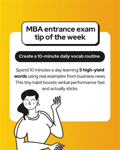 A practical, low-effort strategy for MBA applicants who want steady verbal improvement while balancing everything else. Need a hand with your MBA application? Visit https://eu1.hubs.ly/H0pXCrS0 to register for a free consultation session. #MBATip #EntranceExamPrep #MBAApplication | QS World University Rankings