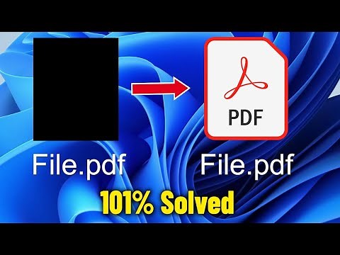 PDF icons in Desktop Turned Into Black Squares in Windows 11 / 10 /8/7 - How To Fix Black Icon pdf ✅