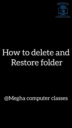 Folder ko delete and restore kese kare #windowstips #computerbasics #folder