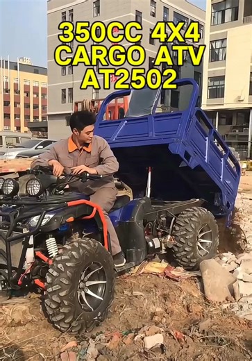 350CC Beast Unleashed! All-Terrain Workhorse with 1.5m Trailer – Conquer Farms & Mountains Effortlessly #FarmLife #ATVAdventure #OutdoorWork