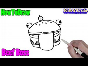 How to draw Fortnite | Beef Boss | easy drawing step by step