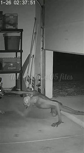 It tried to CRAWL inside! 😱🚪 (Garage Cam) #shorts