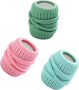 Generic Washing Machine Laundry Ball, Fabric Softener Ball, Ball Dispenser, Reusable Dryer Balls, Fabric Softener Ball Dispenser for Washer (3pcs)