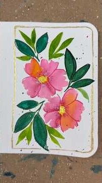 Easy Watercolor Thank You Card 🌺 Beginner-Friendly Floral Painting Tutorial