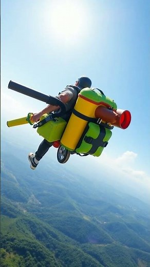 DIY Jetpack with Leaf Blowers