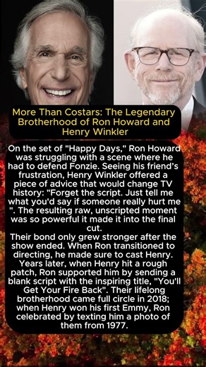 ❤️More Than Costars: The Legendary Brotherhood of Ron Howard and Henry Winkler