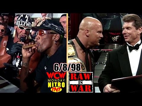 WWF RAW vs. WCW Nitro - June 8, 1998 Full Breakdown - Rodman Walks Out On NBA - Humanitarian McMahon