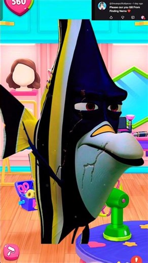 Gill from finding Nemo makeover by my Talking Angela 2 #angela2 #gill #findingnemo #mytalkingangela2