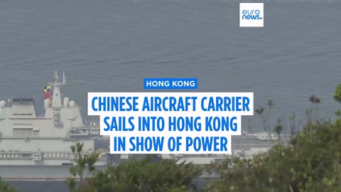 China's first domestically built aircraft carrier visits Hong Kong in show of power