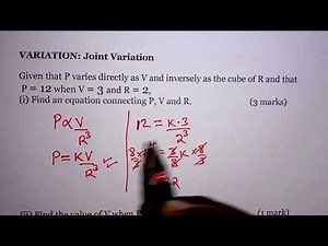 VARIATION FORM 3 MATHEMATICS