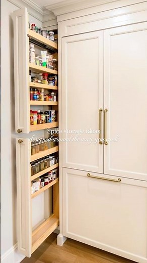 Smart Spice Storage for Custom Kitchens #Shorts