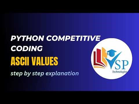 ASCII Values Coding Question in Python | Placement Interview Problem