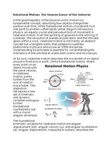 Rotational Motion in Physics & STEM - No Prep - Worksheet - 100% Editable
