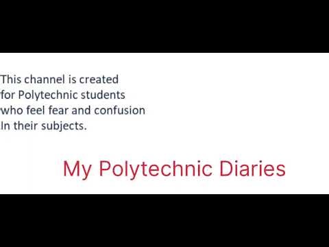 My Polytechnic Diaries/ Channel Introduction 