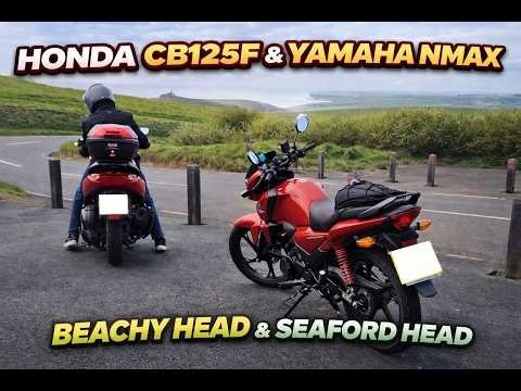 Honda CB125F & Yamaha NMAX Ride to Beachy Head and Seaford Head | Scenic 125cc POV