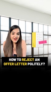 SAVE & SHARE THIS NOW.. 😢 How to reject an offer an offer letter politely? 👇Here is the template Hi (Interviewer), Thank you so much for considering me for the position of [Job Title]. After careful consideration, l’ve decided to pursue a position with another company that’s more in line with my current career path and personal goals. It was a true pleasure to learn more about the excellent work you do at [Company]. I appreciate the time and consideration you gave my application. I look forwar