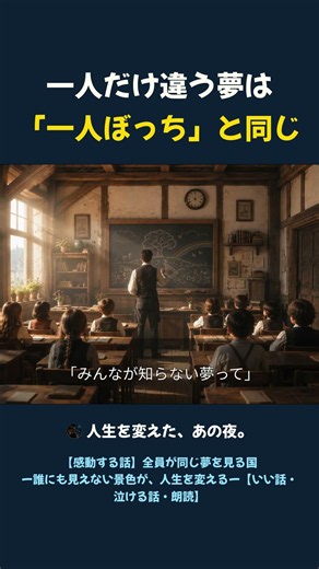【全員が同じ夢を見る国】 #感動する話 #shorts #朗読