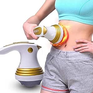 ALisasin Handheld Cellulite Massager 3D Electric Body Massager Cellulite for Arm Leg Hip Belly Professional Massager Vibration Multipurpose Body Massager with 4 attachments