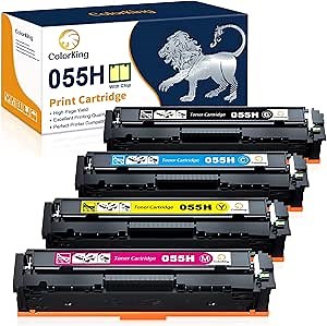 ColorKing 055H Toner Cartridges Set Compatible for Canon 055H 055 High Capacity for Canon Color ImageCLASS MF743Cdw MF741Cdw MF745Cdw MF746Cdw Toner Printer (Black Cyan Magenta Yellow)
