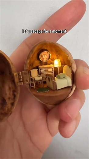 25K views · 73 reactions | found my dream home  Etsy shop handrelle.etsy.com has officially made the cutest mini home in a walnut shell ✨ | Etsy | Facebook