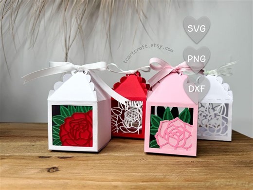 Wedding Box SVG, Floral Box Cut File, Gift Package Template (digital Download) - Etsy