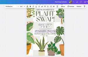 Plant Swap Invitation: Editable Garden Party Canva Template (5x7 Digital Download) - Etsy