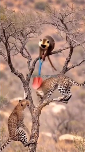 The bravest monkey in the world, two tigers confused‼️🤣🤣 #funny #funnyvideo #funnycomedy