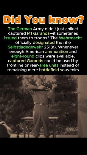 The Nazis Actually Used the M1 Garand #militaryhistory #m1garand #ww2weapons