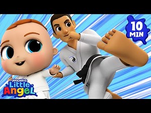 Karate Song! Kick, Punch, Learn | Little Angel Kids Color Songs & Nursery Rhymes 🥋👶✨