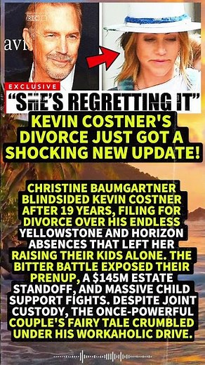 Kevin Costner's Divorce Just Got a SHOCKING New Update! #shorts #viral