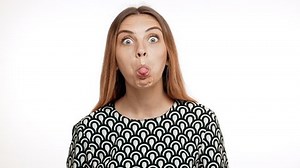 Young Beautiful Blonde Girl Showing Tongue Stock Footage Video (100% Royalty-free) 18821288 | Shutterstock