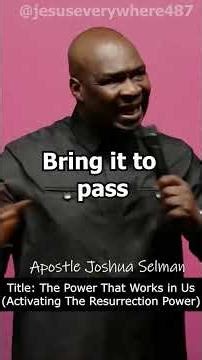 Bring it to pass | Apostle Joshua Selman