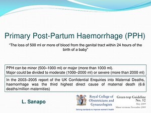Post-Partum Hemorrhage: Emergency Management Case Study - SlideServe