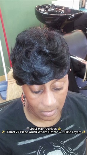 🎥 2012 Hair Archives ✨ | Short 27-Piece Quick Weave | Razor Cut Pixie Layers