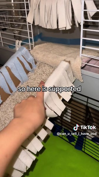 Guinea Pig Cage Ramp Tutorial with Fleece Fabric and Cardboard